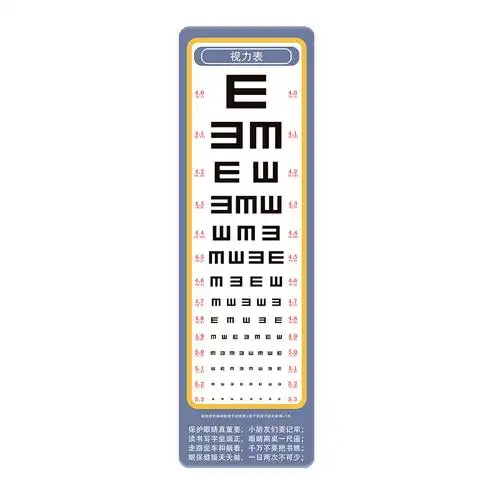 近视眼测试试图视力表挂图国际标准儿童家用墙贴成人墙贴