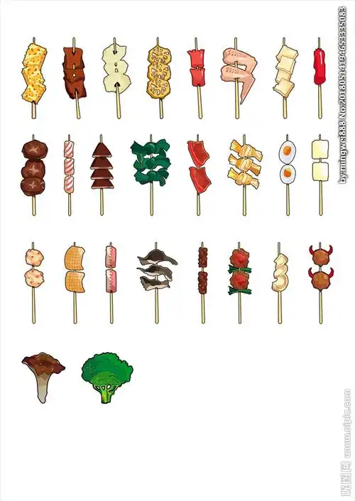 手绘烤串图片