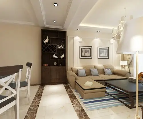 保利海上罗兰三室两厅两卫现代简约风格