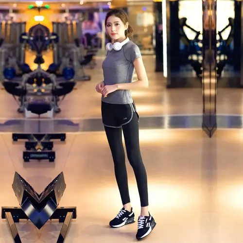 闪电客春夏瑜伽服健身服女2018新款运动服速干瑜伽运动套装女健身房
