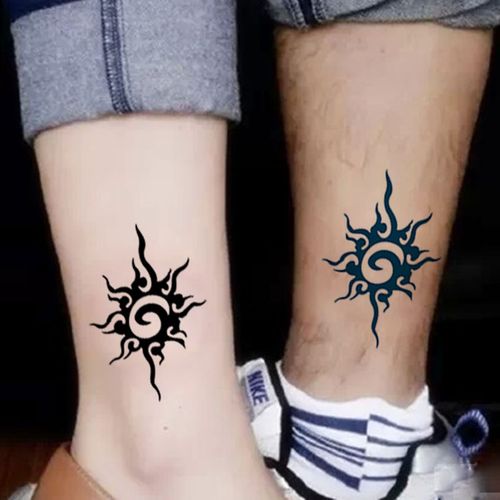 情侣纹身贴纸防水男女持久性感仿真刺青图腾脚踝手臂一次性tattoo