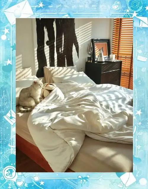 但我的卧室依然阳光明媚,阳光透过百叶窗照进卧室深处,躺在床上晒太阳