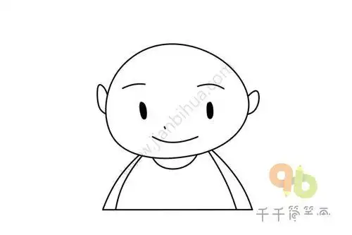 光头小男孩头像简笔画图片