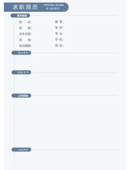 24个简约风格简历模板