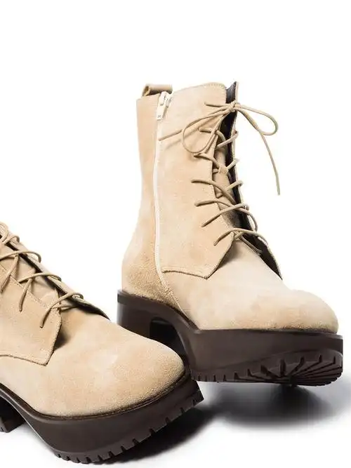 by far cobain 绒面皮厚底短靴 图 4