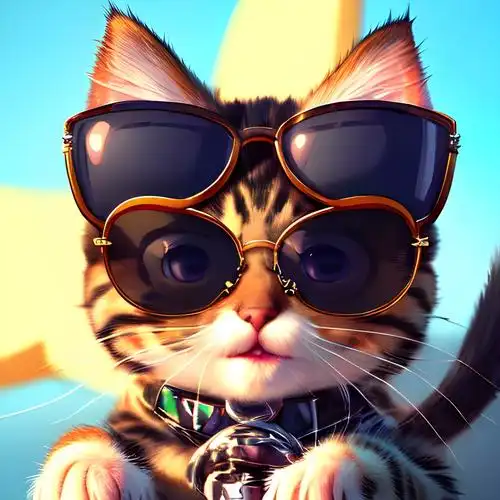 小猫戴墨镜头像