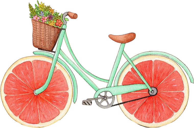 红色蓝色插画画绘画图形水彩画水彩交通工具西瓜红图片