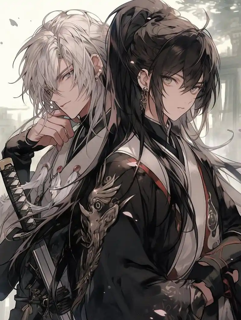 江湖有你 | 古风双男主头像壁纸插画素材 #男生头像