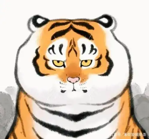 这只老虎的形象颠覆了,这份萌图"你瞅啥"送给你!