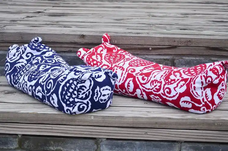 丹凤布艺:老虎枕虎头枕荞麦枕头成人护颈保健枕(含荞麦枕芯)