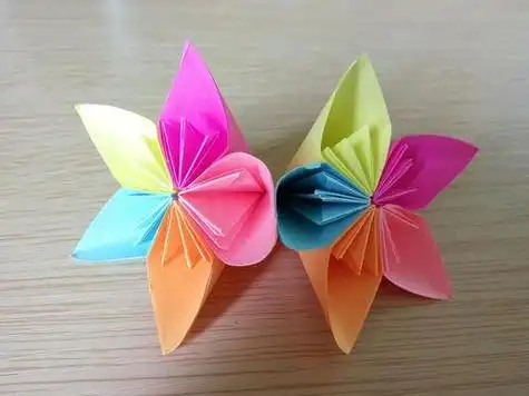 二年级七朵花美术折纸手工 手工折纸大全-普车都