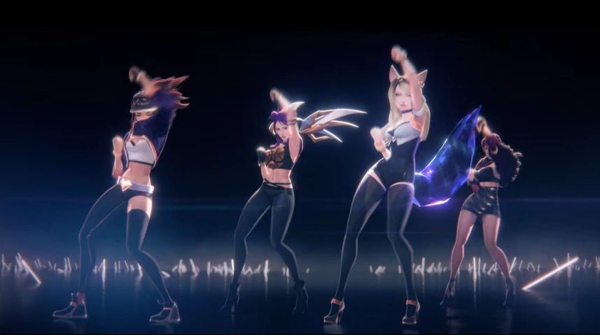 kda全新单曲即将发行卡莎新至臻形象马尾辫女神