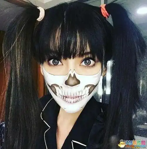 angelababy万圣节妆容鬼娃娃太萌