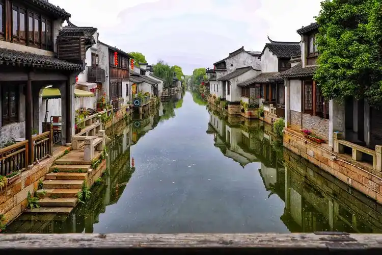 江南水乡无锡荡口古镇风光