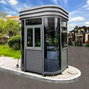 钢结构岗亭保安亭户外可移动门卫值班室化圆弧高速收费亭厂家现货