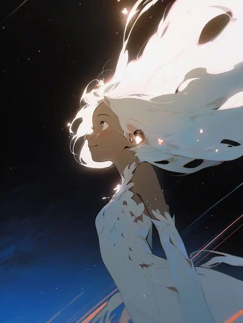 仰望星空的少女-prompt&思路分享 小的时候看《化物语》时,很喜欢战场