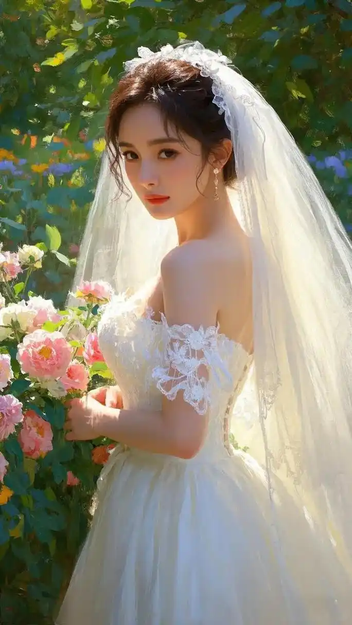 谁是最美丽的女人.#杨幂 结婚#热门 这一袭白纱,是我对爱情