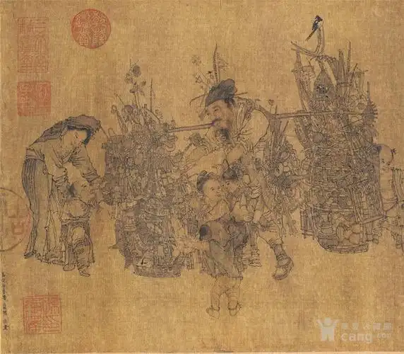 图本文图片内容主题:李嵩 货郎图宋-李嵩-货郎图李嵩货郎图李嵩画选