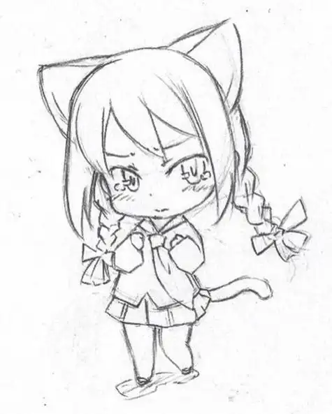 卡通人物简笔画可爱卡通人物简笔画可爱呆萌女孩