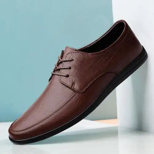 木林森(mulinsen)时尚男鞋休闲鞋 简约舒适套脚商务休闲皮鞋豆豆鞋报