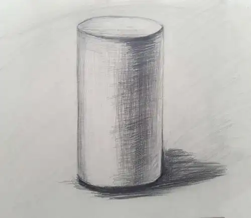 素描第5课----圆柱体 - 美篇