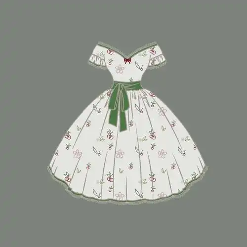 lolita设计效果图丨英伦田园风小裙子