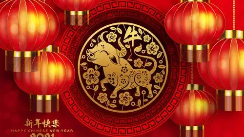 2021牛年封面素材图片-节庆壁纸-高清节庆图片-第3图-娟娟壁纸