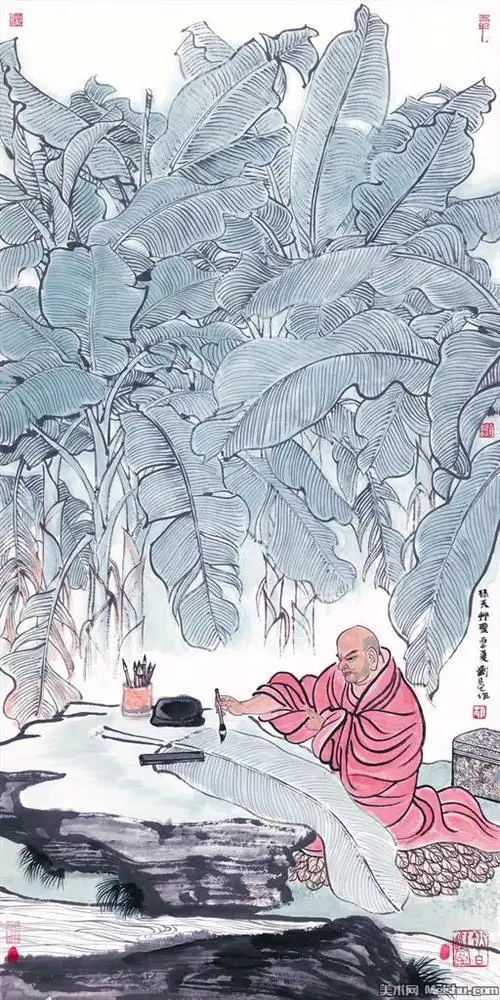 【超顶级】jxd5250074近现代高清国画怀素人物-画-刘旦宅国画水墨立轴