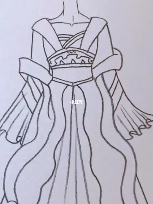 古装裙子的简笔画画