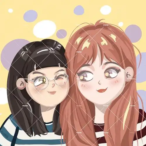 正在练习插画头像发来你最美的照片让我画下来送给你吧第二波来袭