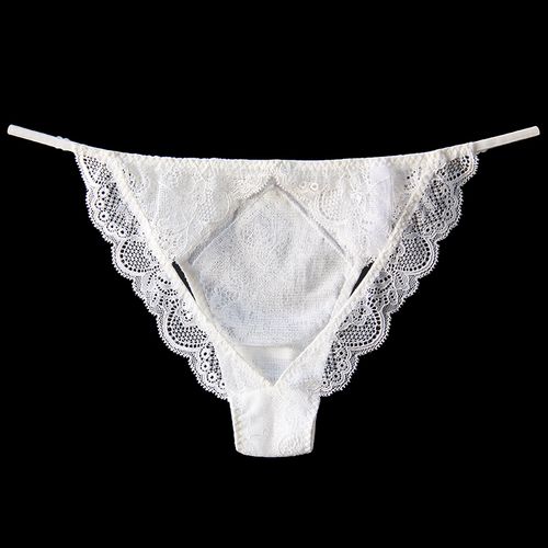 蕾丝内裤女低腰 镂空_碧缇卡性感女士桑蚕丝内裤镂空透明低腰蕾丝裤头