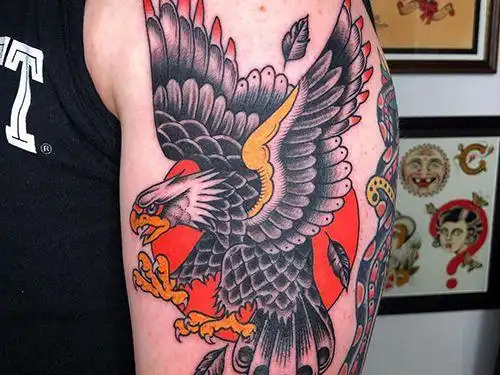 38张胳膊老鹰纹身图案"