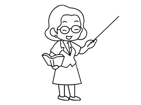 各种类型的老师简笔画图片