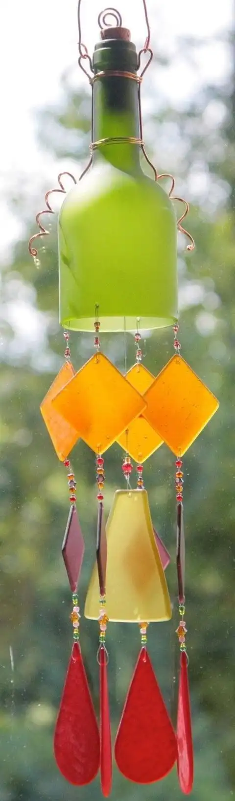 啤酒瓶手工制作,啤酒瓶diy风铃