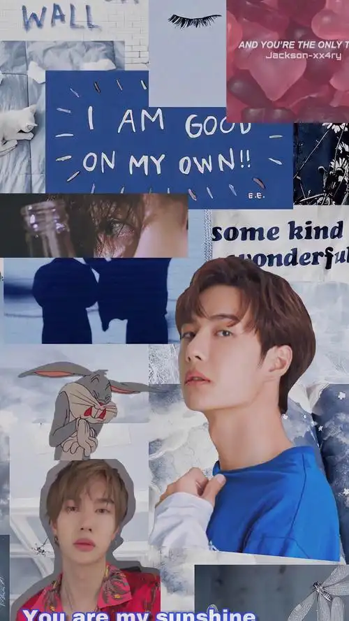 王一博创意拼接手机壁纸