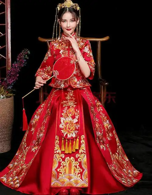 定顶秀禾服新娘2020新款中式婚纱礼服结婚嫁衣女敬酒服出阁服禾服