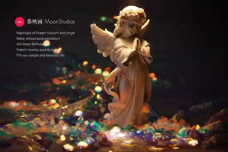 北欧小天使摆件 独角兽小夜灯小摆件拍摄——慕映画