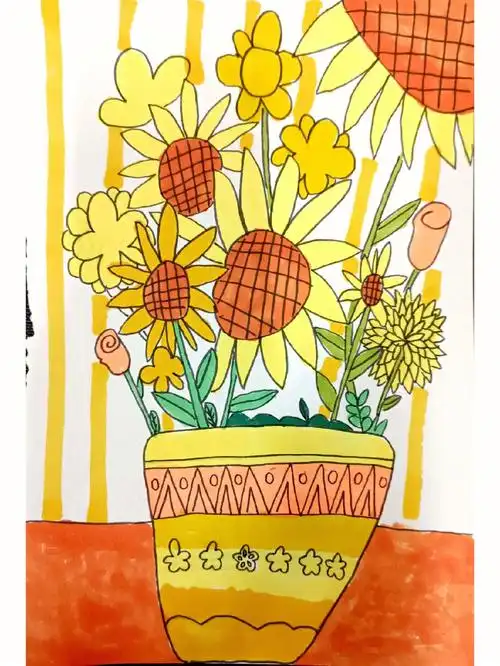 人美版三年级上册《黄色和蓝色的画》学生作业#美术  #小学美术