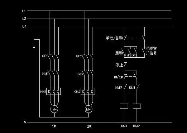 展开全部 这个可以参照污水泵电路图 向左转  向右转