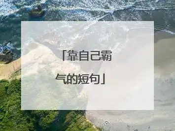 一切靠自己的霸气句子 1,最大的安全感就是:自己有钱!