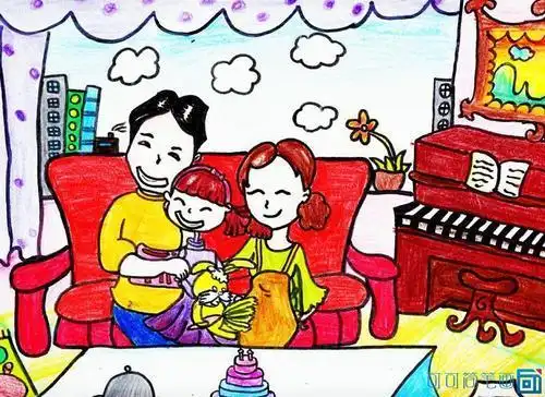 我的家人儿童画简笔画