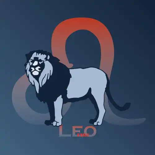 十二宫符号,狮子座,矢量,插画