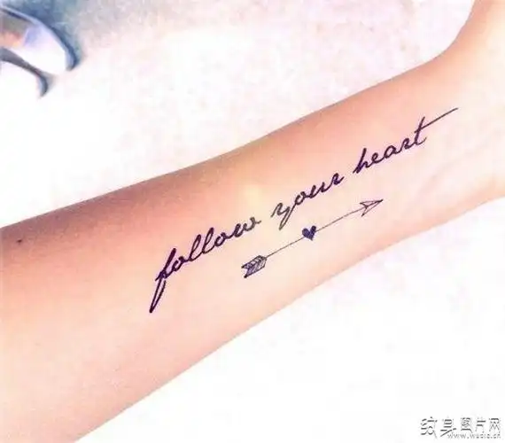 穿心箭纹身图案欣赏见证爱情的最好意义