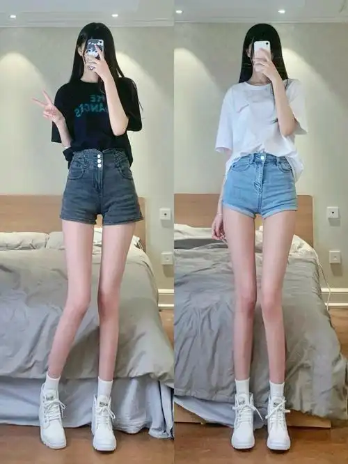 188cm55kg高个女生夏日t恤穿搭黑or白