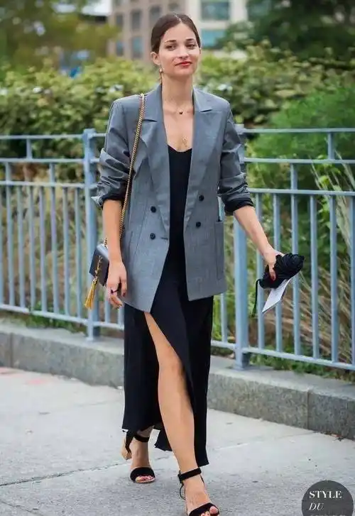 原创西装裙子才是2021年春天最优雅的搭配温柔好看又高级