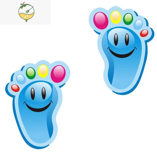 yicheng小脚丫地贴幼儿园学校地面地板台阶贴儿童房卡通防水自粘脚印