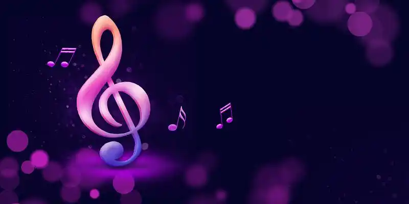 炫彩深色渐变音乐音乐会乐器音符音乐背景