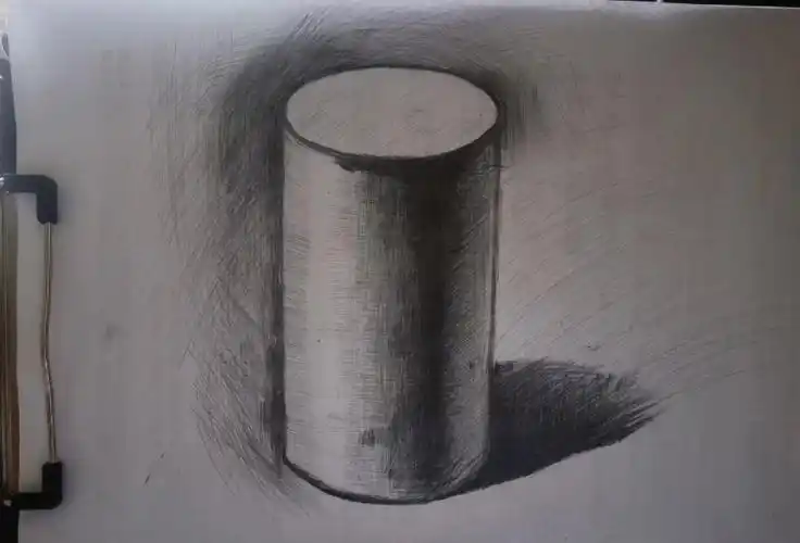 05.14 素描学习no.3 圆柱体 1.5小时