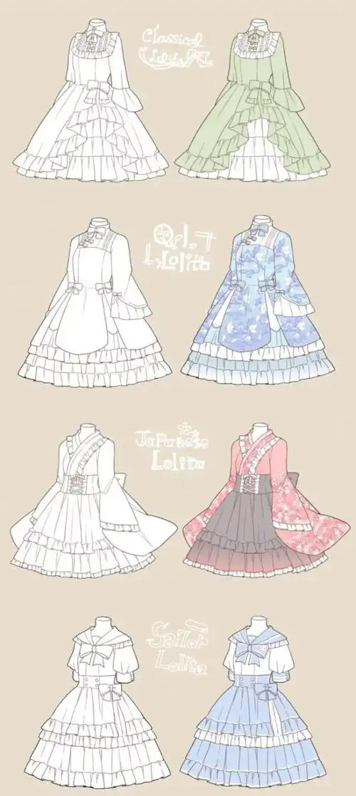 画师:なななのか 裙子画法