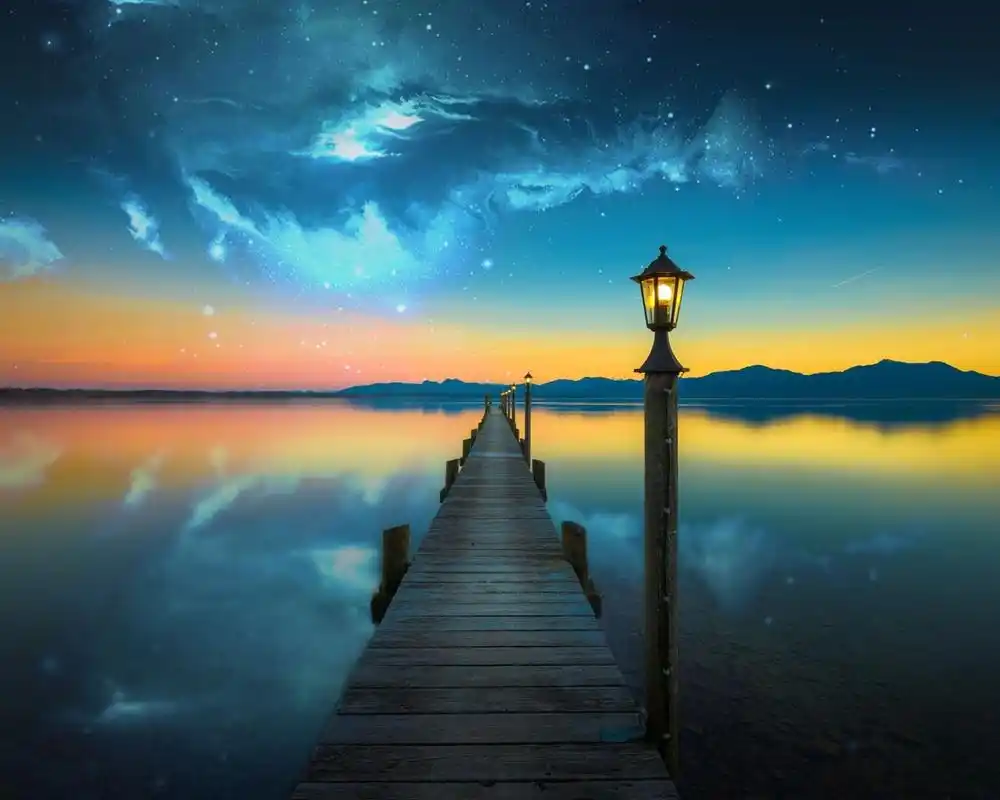 唯美意境渔人码头高清桌面壁纸